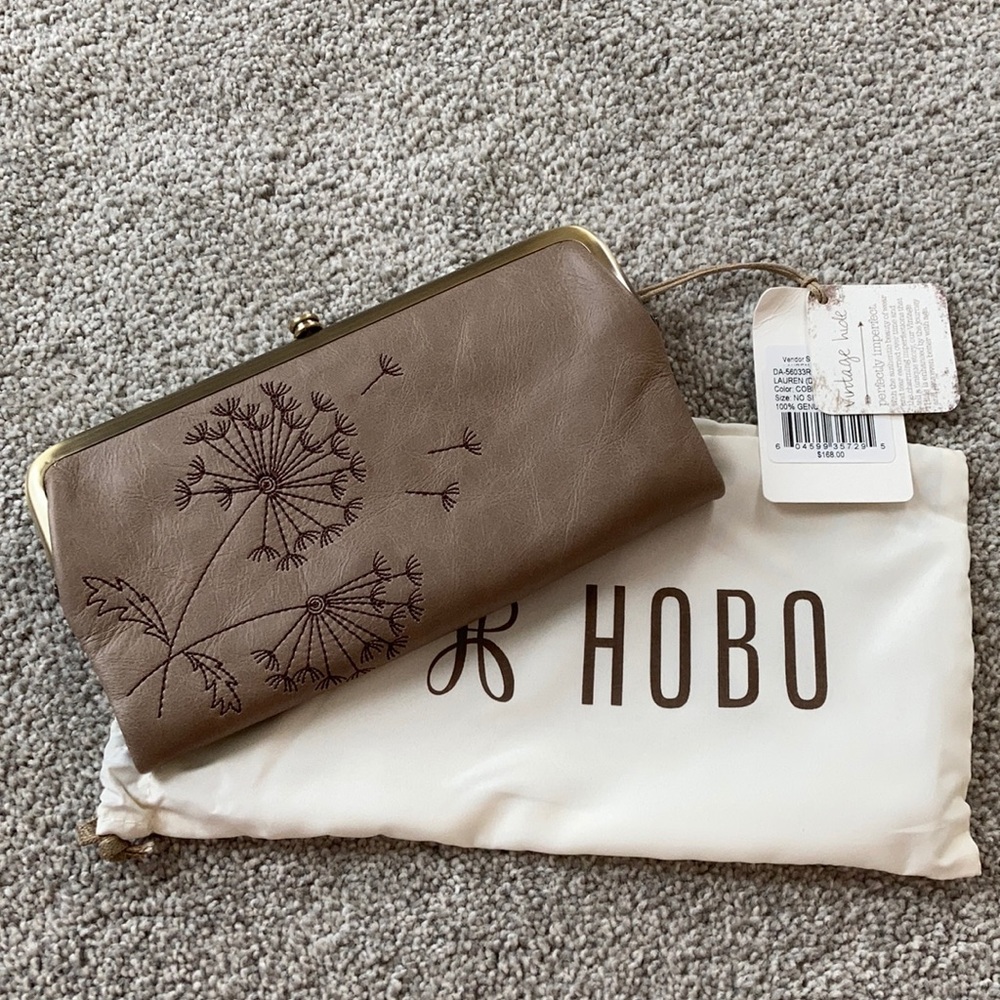 NWT Hobo Lauren Embroidered Leather Clutch Wallet